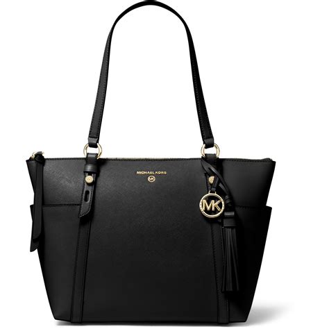 michael kors black white tote|michael kors sullivan medium tote.